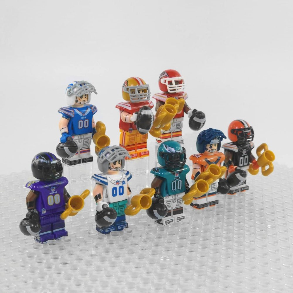 NFL Superbowl Football Player Block Figures Set of 8pcs
