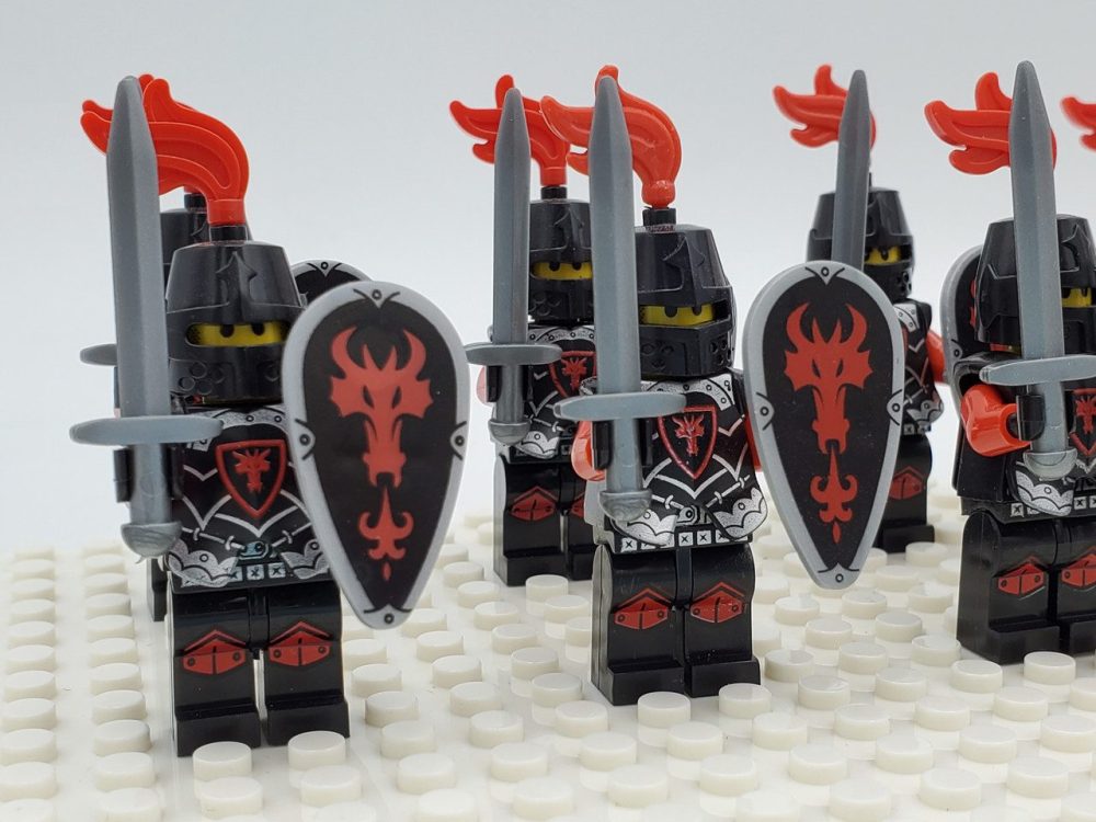 Red Dragon Knights Style 1 Block Figures Set of 10pcs
