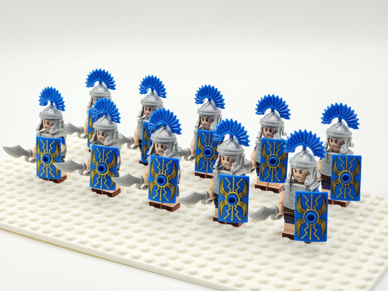 Roman Centurions (Blue) Block Figures Set of 10pcs