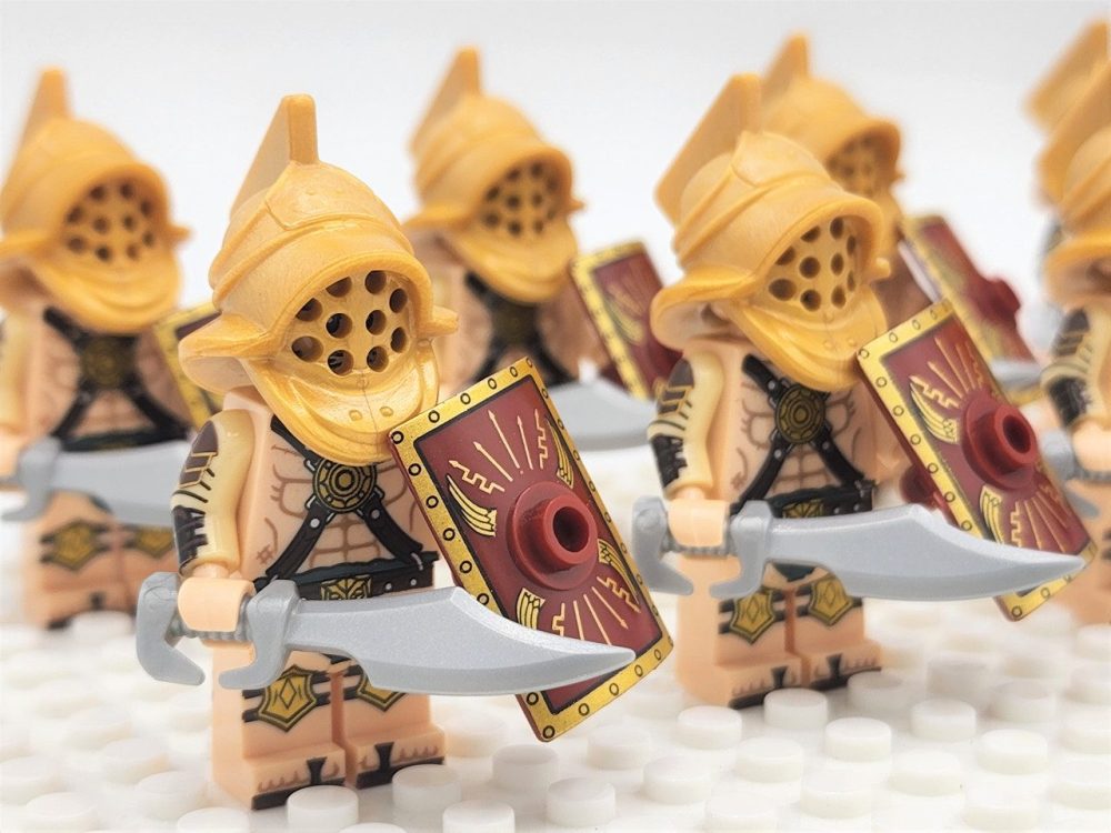 Roman Gladiators Secutors Block Figures Set of 10pcs