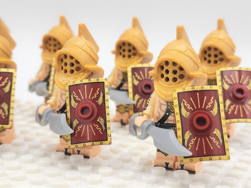 Roman Gladiators Secutors Block Figures Set of 10pcs