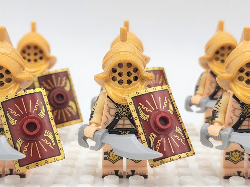 Roman Gladiators Secutors Block Figures Set of 10pcs