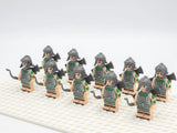 Roman Legion Archers (Green) Block Figures Set of 10pcs