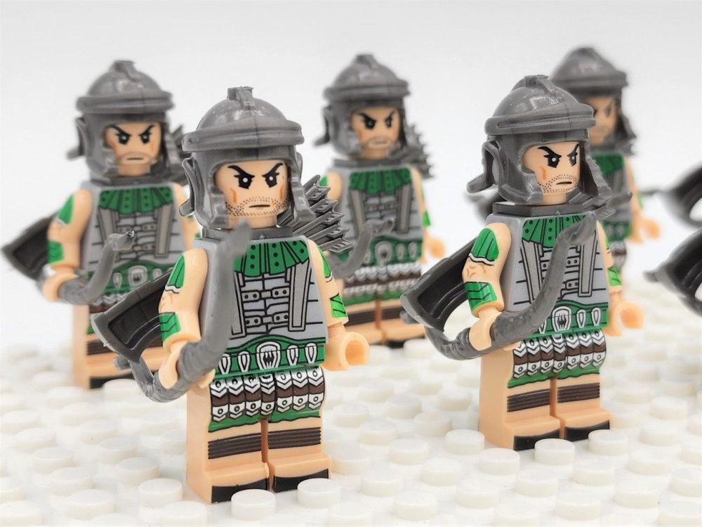 Roman Legion Archers (Green) Block Figures Set of 10pcs