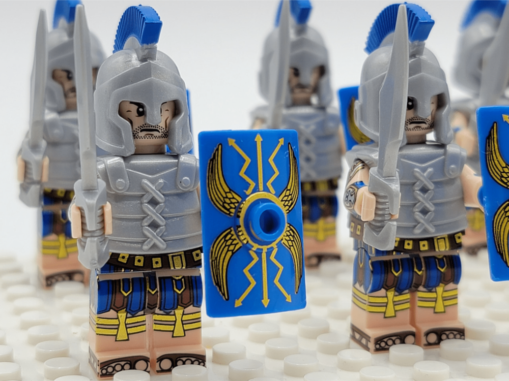 Roman Legion Infantry (Blue) Block Figures Set of 10pcs