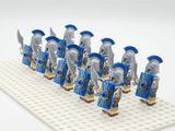 Roman Legion Infantry (Blue) Block Figures Set of 10pcs