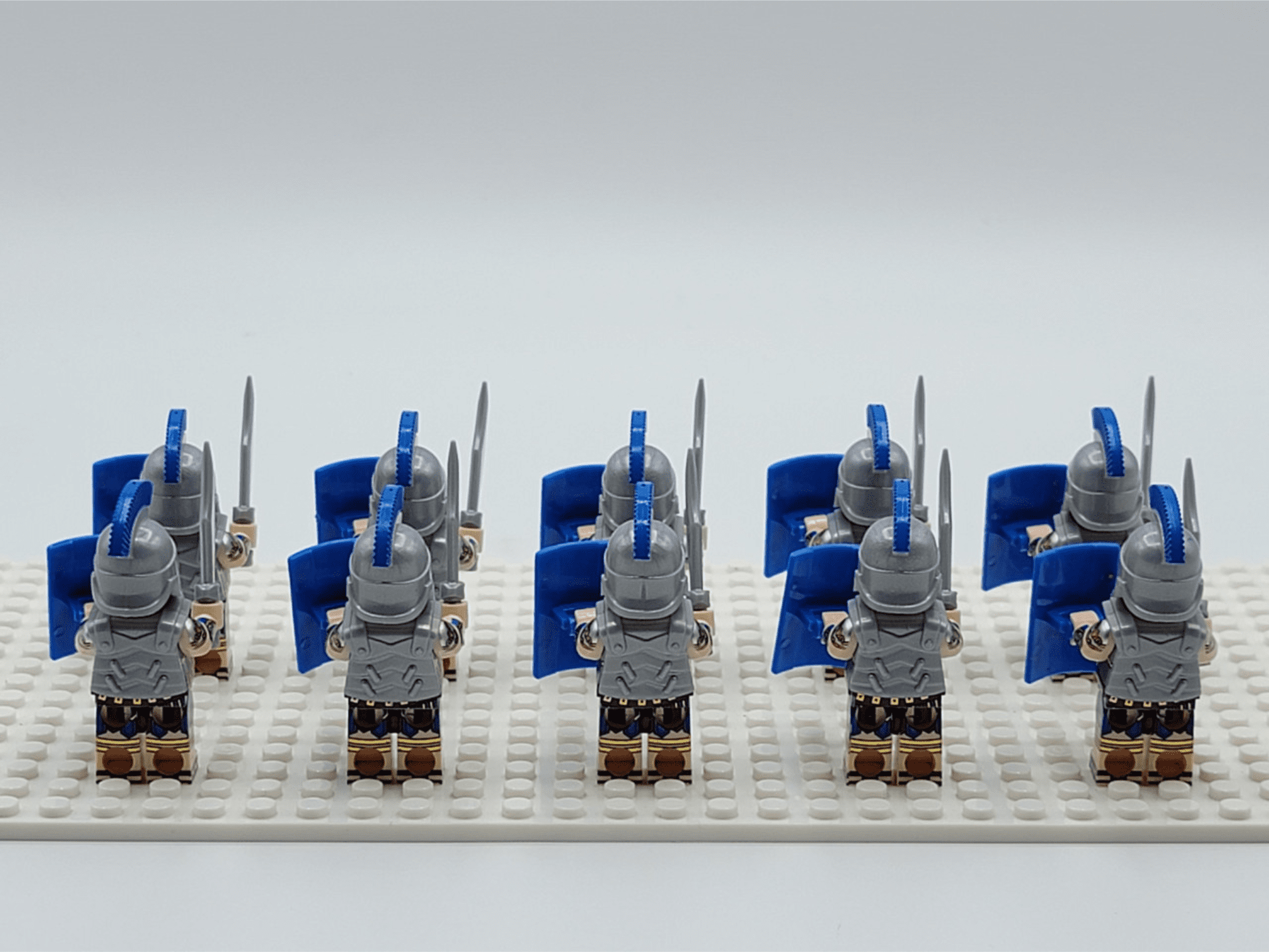 Roman Legion Infantry (Blue) Block Figures Set of 10pcs