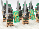 Roman Legion Infantry (Green) Block Figures Set of 10pcs