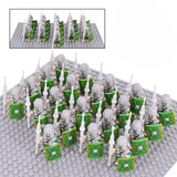 Roman Legionaries Green Cohort Block Figures Set of 12pcs