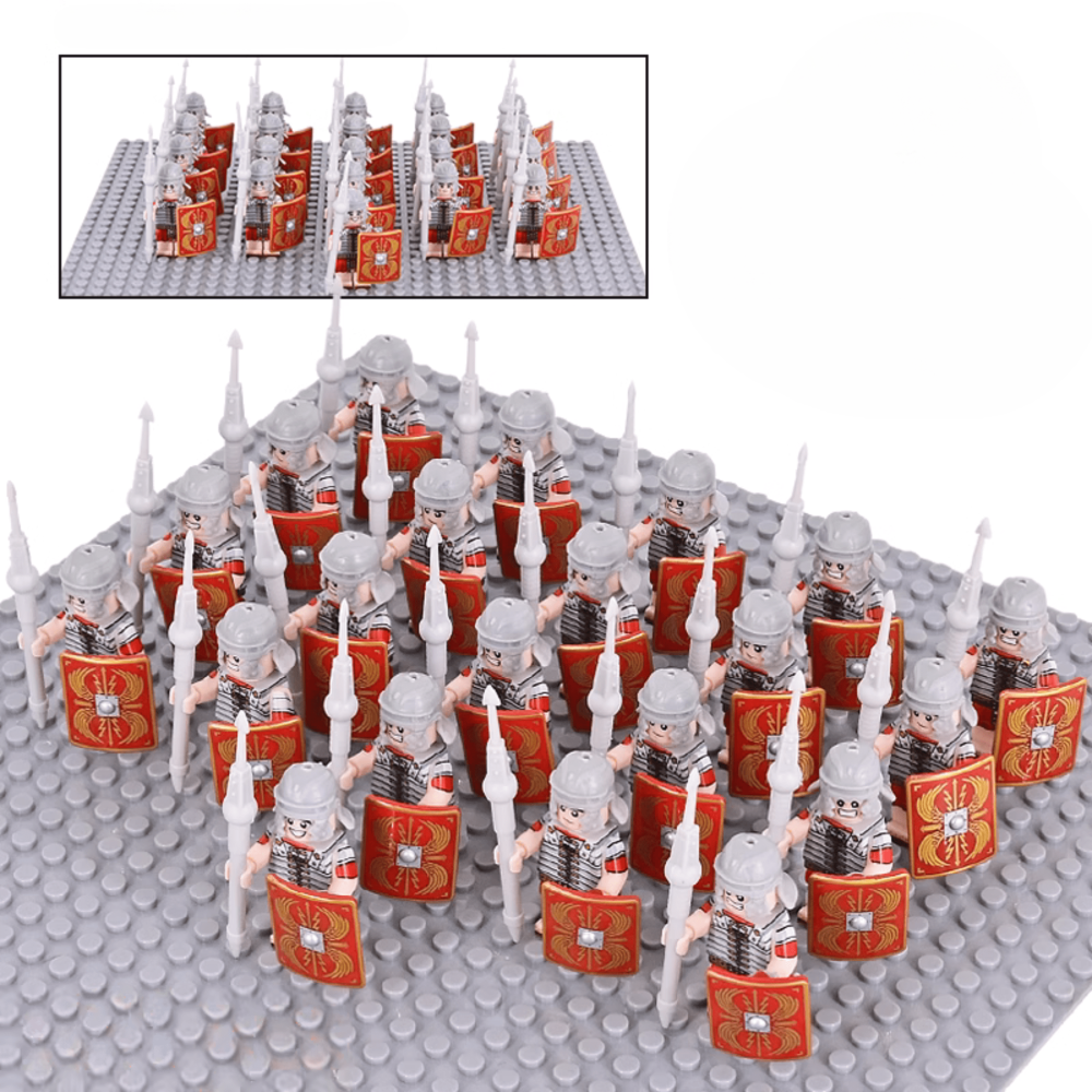 Roman Legionaries Red Cohort Block Figures Set