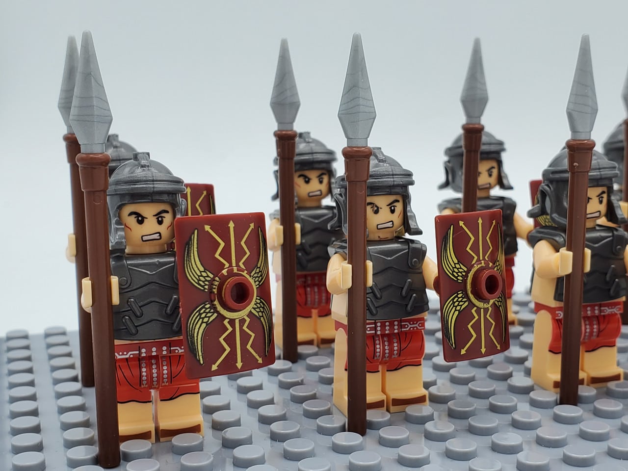 Roman Legionary Block Figures Set of 10pcs
