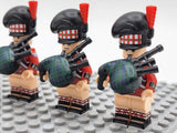 Scottish Bagpiper Block Figures Set of 5pcs