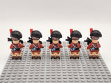 Scottish Bagpiper Block Figures Set of 5pcs