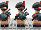 Scottish Bagpiper Block Figures Set of 5pcs