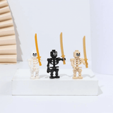 Skeleton Soldiers With Swords Block Figures Set Black 12pcs