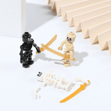 Skeleton Soldiers With Swords Block Figures  Set Beige 12pcs