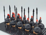 Spartan Warriors (Black Armour) Block Figures Set of 10pcs