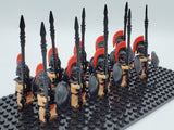 Spartan Warriors (Black Armour) Block Figures Set of 10pcs