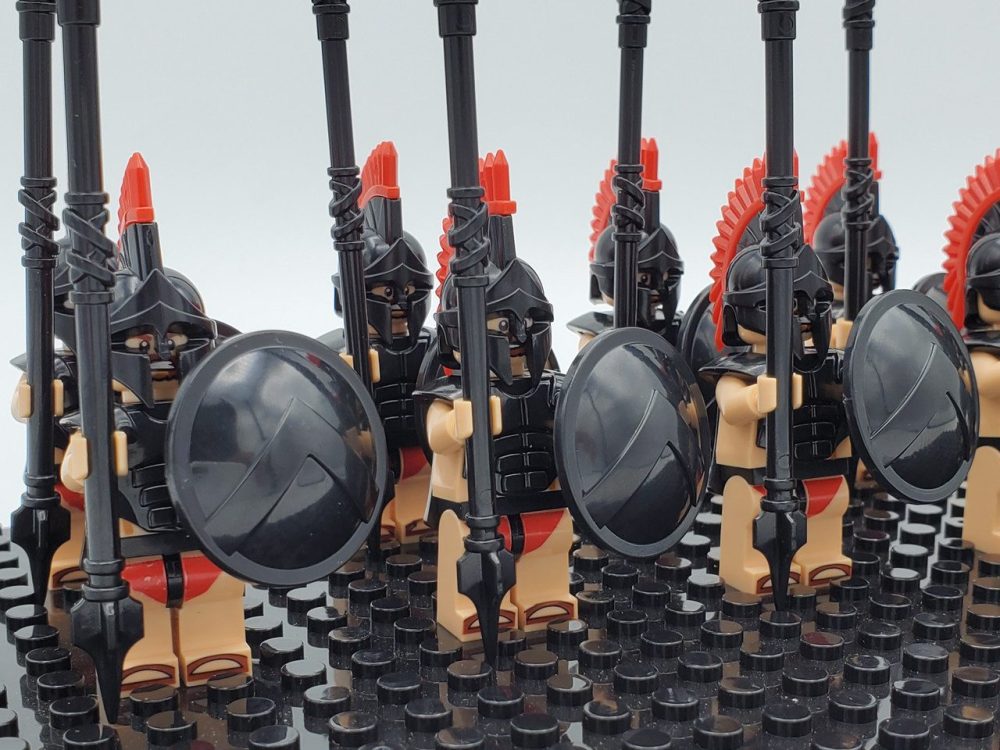 Spartan Warriors (Black Armour) Block Figures Set of 10pcs