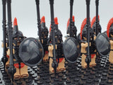 Spartan Warriors (Black Armour) Block Figures Set of 10pcs