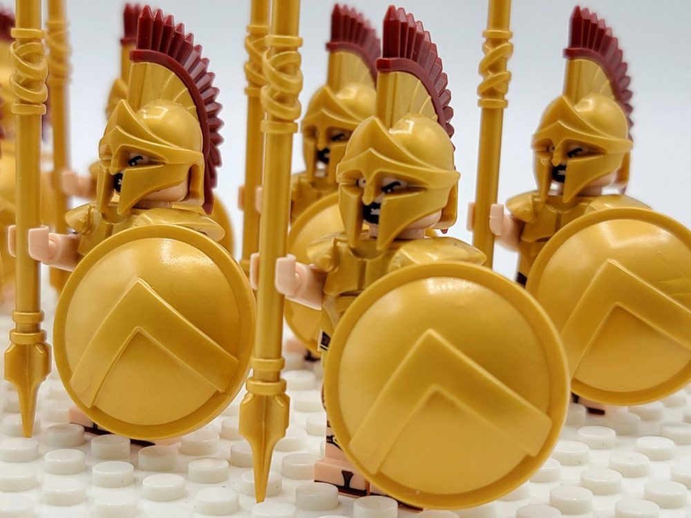 Spartan Warriors (Gold Armour) Block Figures Set of 10pcs