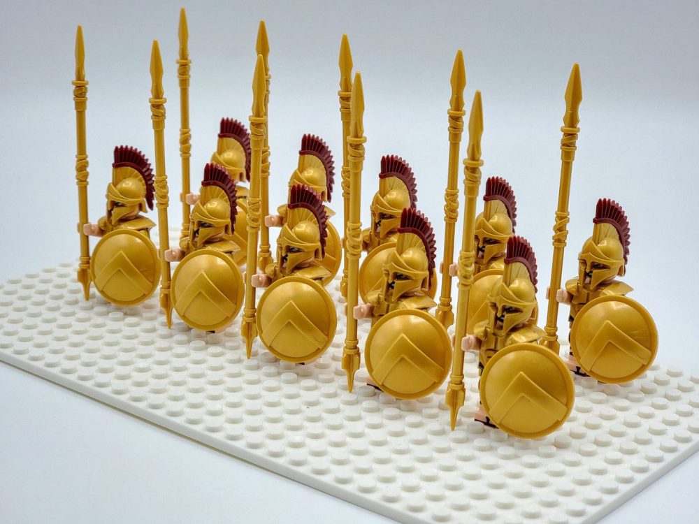 Spartan Warriors (Gold Armour) Block Figures Set of 10pcs