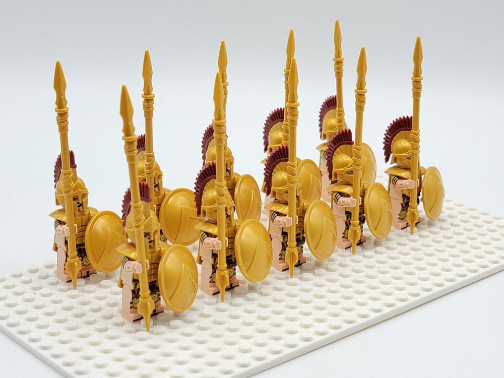 Spartan Warriors (Gold Armour) Block Figures Set of 10pcs