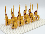 Spartan Warriors (Gold Armour) Block Figures Set of 10pcs