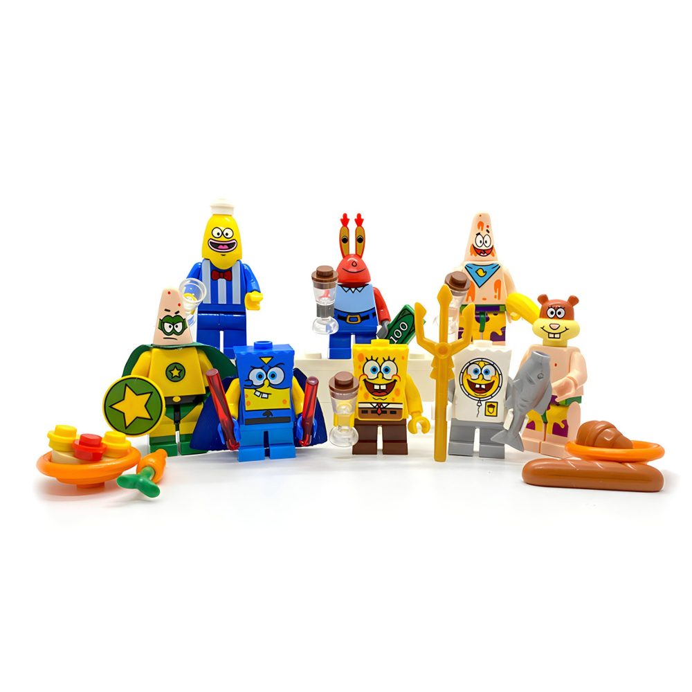 Spongebob Squarepants Bikini Bottom Block Figures Set of 8pcs