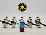 Space War Theme 327th Star Corps Clone Troopers With Jedi Aayla Block Figures Set
