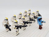 Space War Theme 327th Star Corps Clone Troopers With Jedi Aayla Block Figures Set