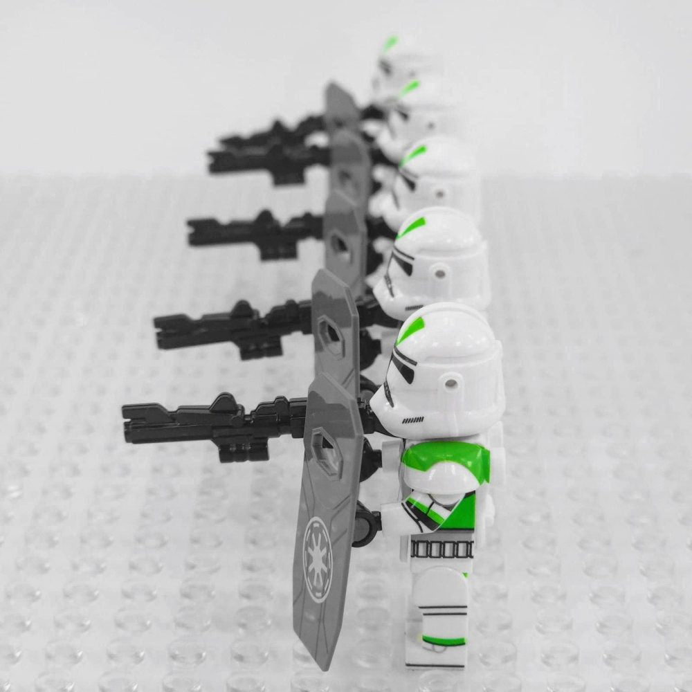 Space War Theme 442nd Clone Trooper With Shields Block Figures Set of 5pcs