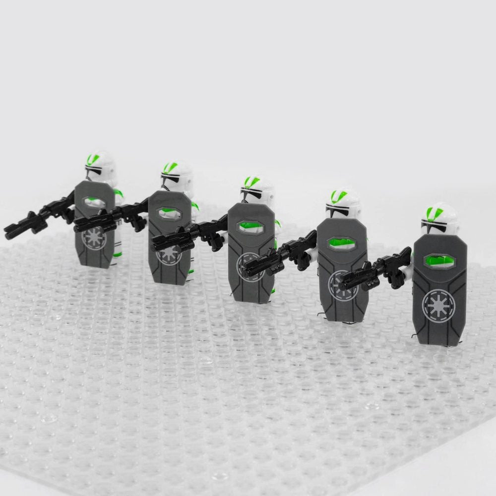 Space War Theme 442nd Clone Trooper With Shields Block Figures Set of 5pcs
