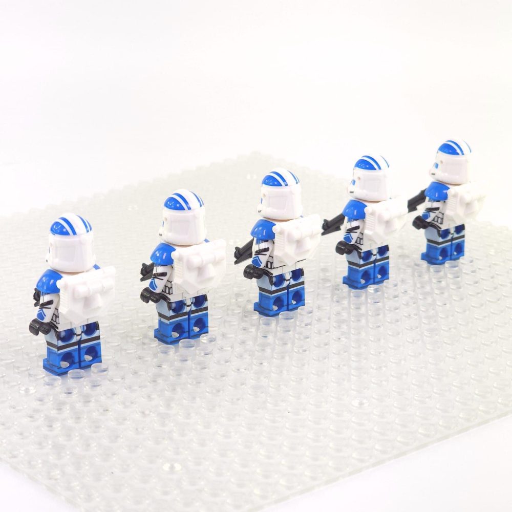 Space War Theme 501st Armoured Jetpack Clone Troopers Block Figures Set of 5pcs