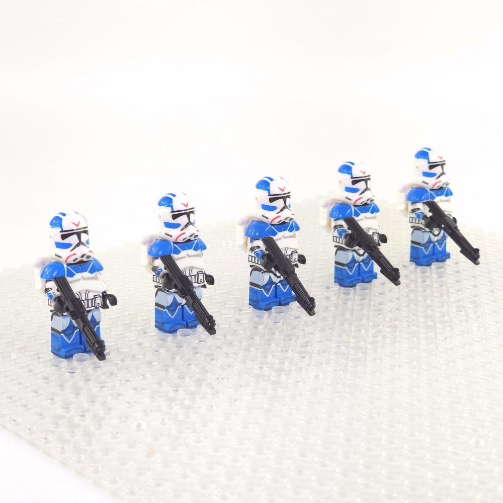 Space War Theme 501st Armoured Jetpack Clone Troopers Block Figures Set of 5pcs