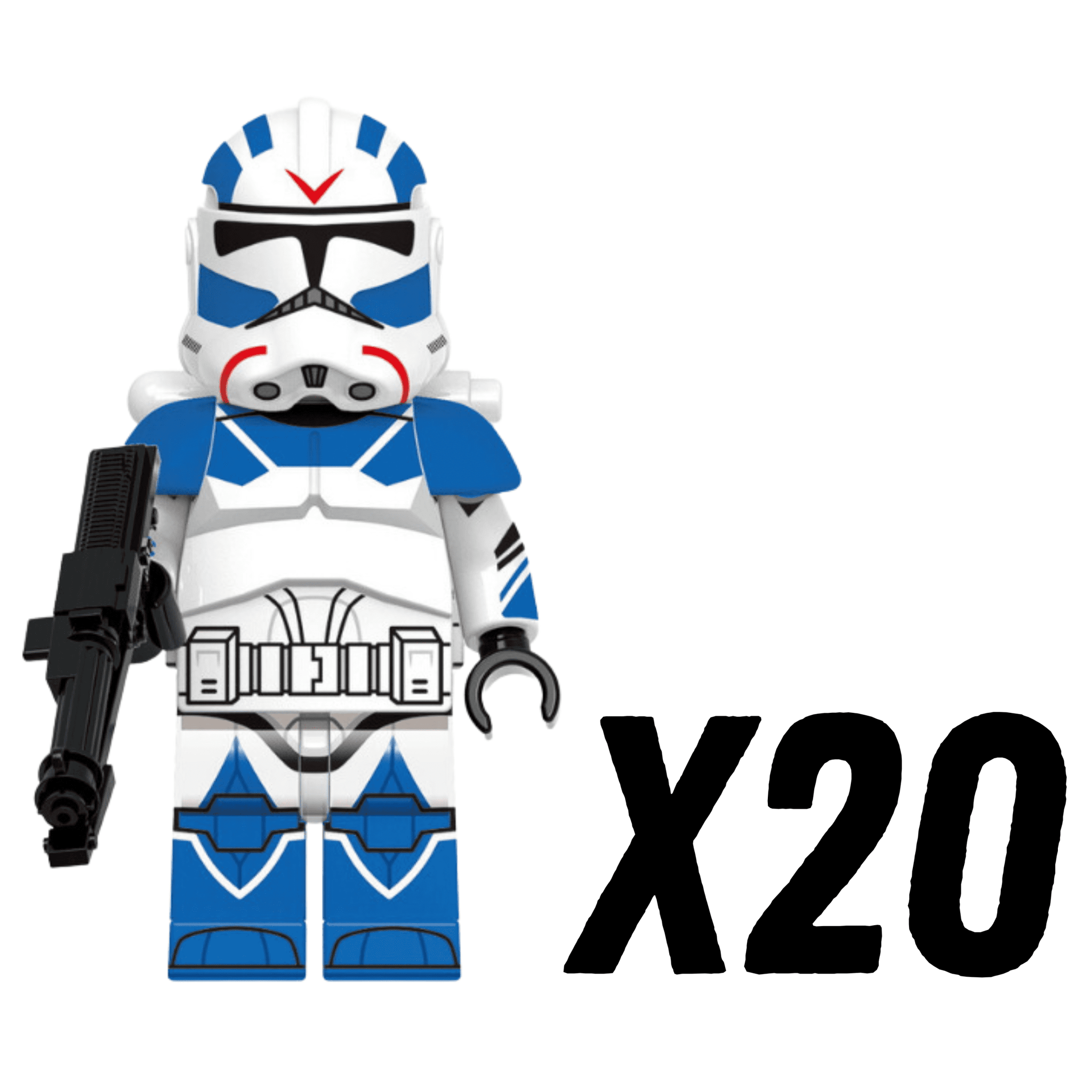 Space War Theme 501st Armoured Jetpack Clone Troopers Block Figures Set of 5pcs