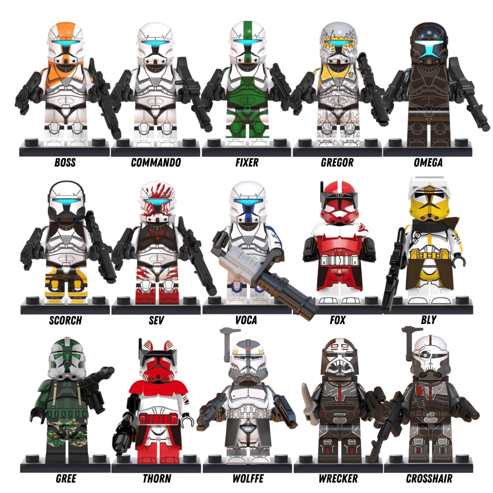 Space War Theme Clone Heroes Captains Leaders & Commanders Block Figures Megalist