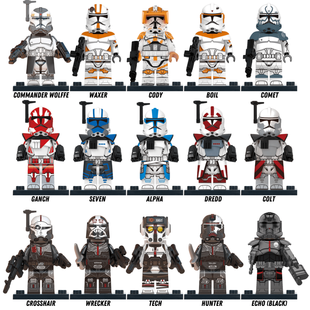 Space War Theme Clone Heroes Captains Leaders & Commanders Block Figures Megalist