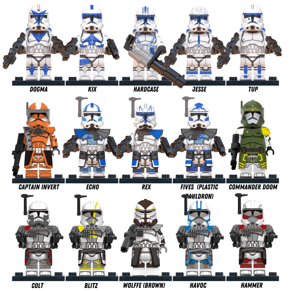 Space War Theme Clone Heroes Captains Leaders & Commanders Block Figures Megalist