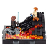 Space War Theme Duel On Mustafar MOC Set with Anakin Obi-Wan Block Figures (314pcs)
