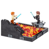 Space War Theme Duel On Mustafar MOC Set with Anakin Obi-Wan Block Figures (314pcs)