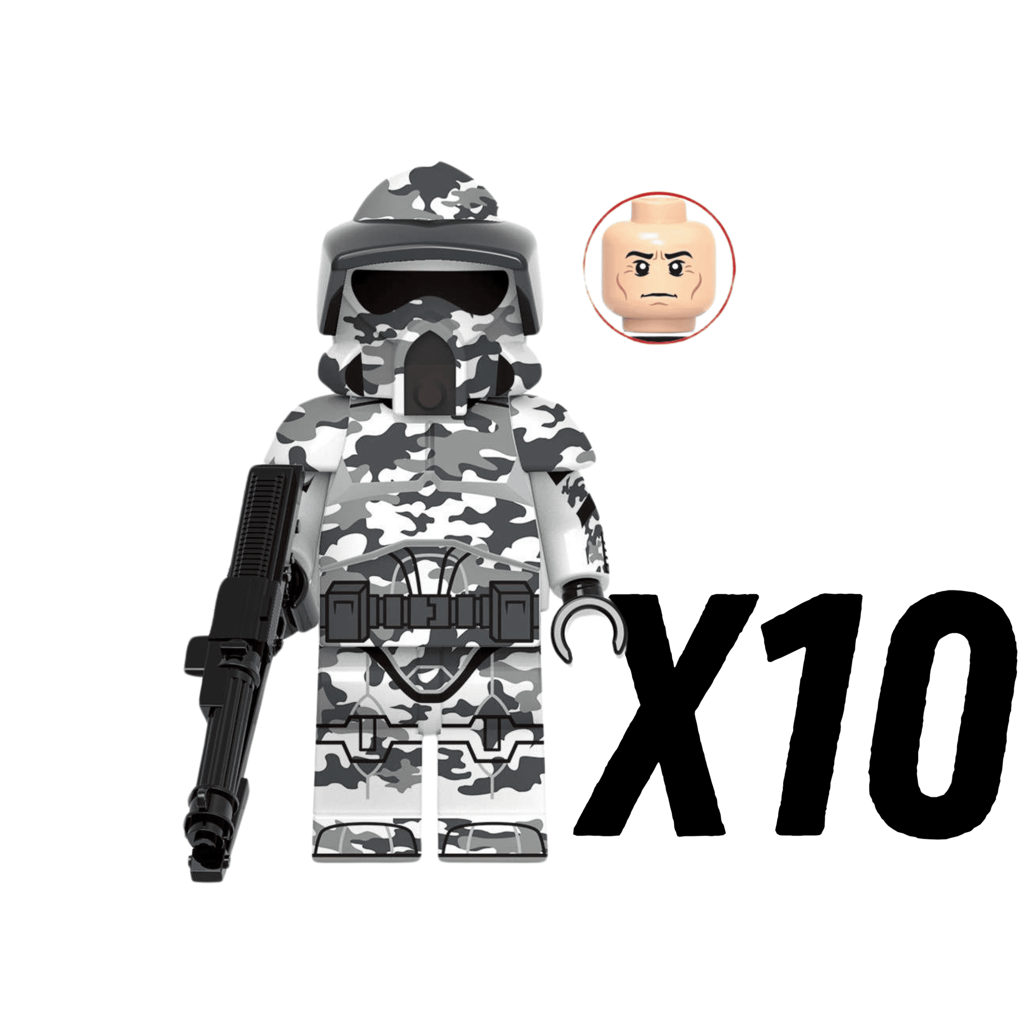 Space War Theme Jungle Camo ARF Clone Trooper Block Figures Set
