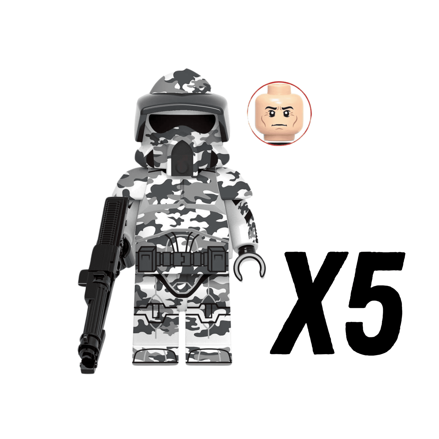 Space War Theme Jungle Camo ARF Clone Trooper Block Figures Set