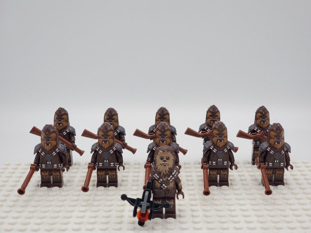 Space War Theme Kashyyyk Wookiee Army and Chewbacca Block Figures Set of 11pcs