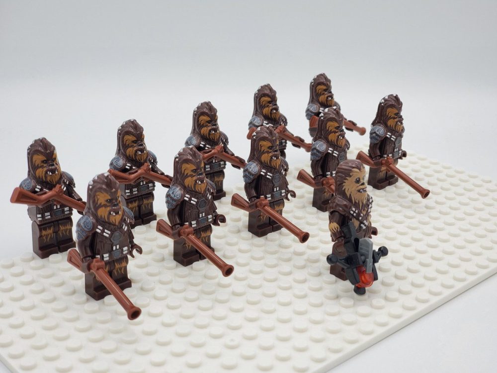 Space War Theme Kashyyyk Wookiee Army and Chewbacca Block Figures Set of 11pcs