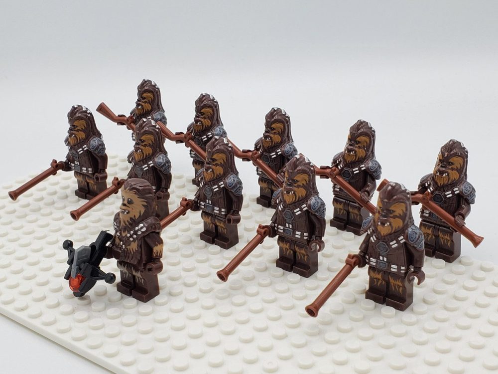 Space War Theme Kashyyyk Wookiee Army and Chewbacca Block Figures Set of 11pcs