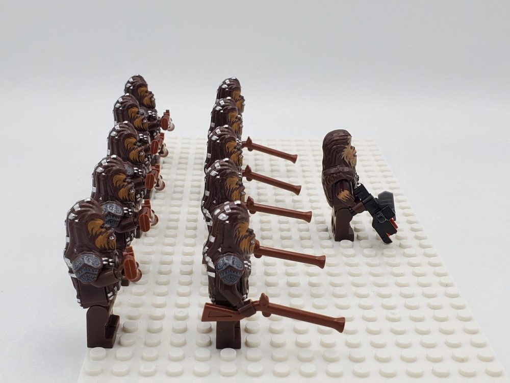 Space War Theme Kashyyyk Wookiee Army and Chewbacca Block Figures Set of 11pcs
