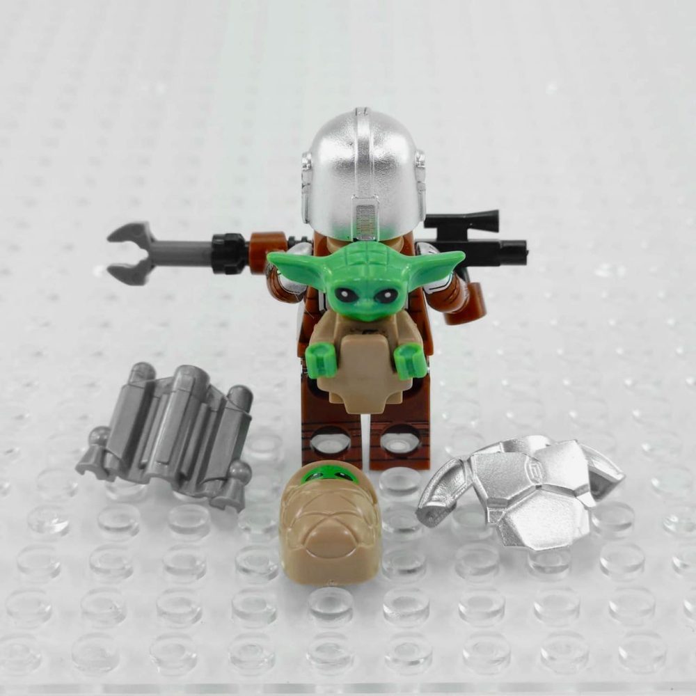 Star Wars Mandalorian With Beskar Armour and Baby Grogu Minifigure Set