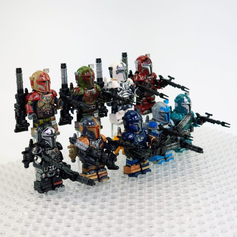 Space War Theme Paz Vizsla Mandalorian Heavy Infantry Block Figures Set of 9pcs