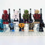 Space War Theme Paz Vizsla Mandalorian Heavy Infantry Block Figures Set of 9pcs